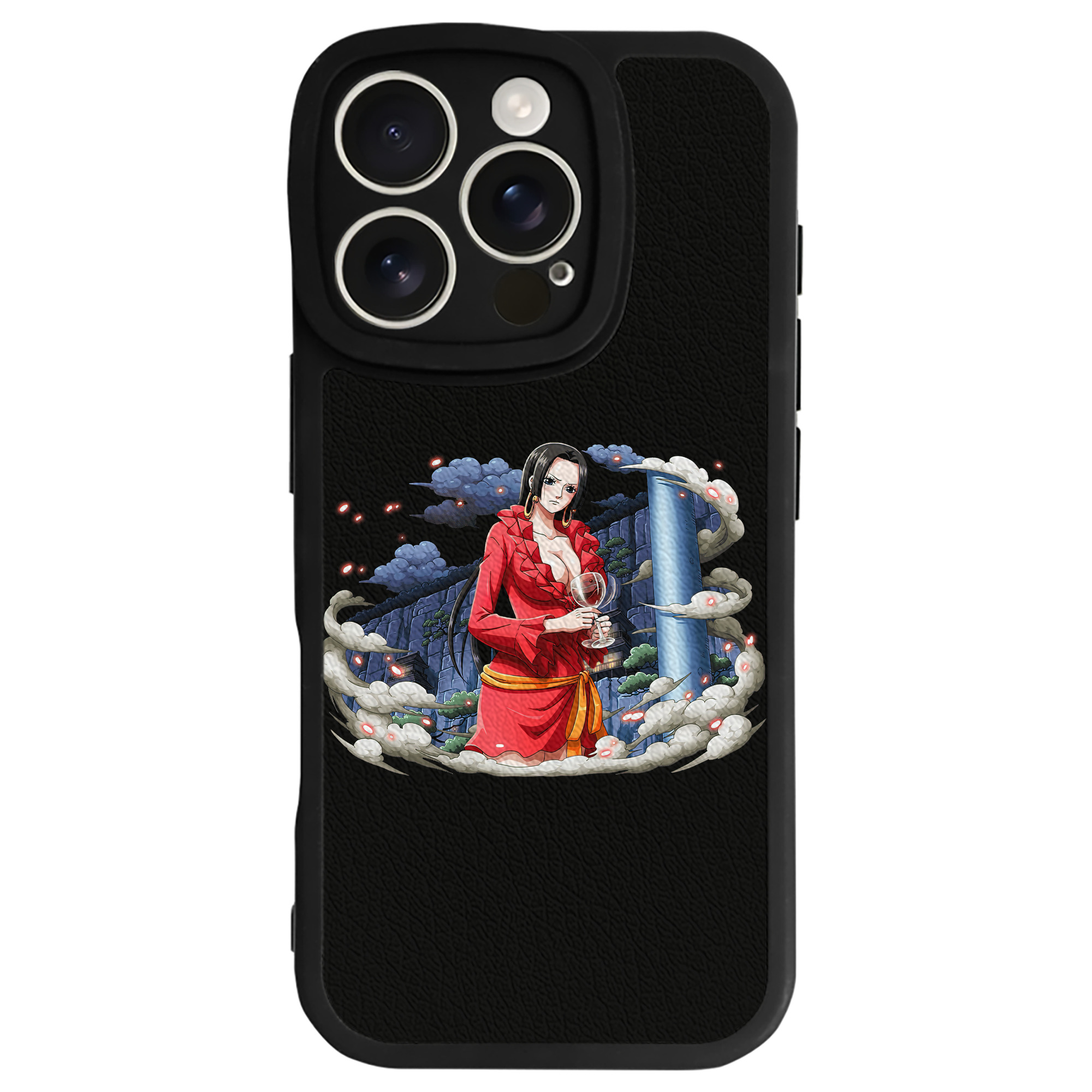 （画像用） ワンピース ボア・ハンコック ONE PIECE Boa·Hancock 【iPhone 16シリーズ対応】シリコンスマホケース（レザー調） 材質：シリコン